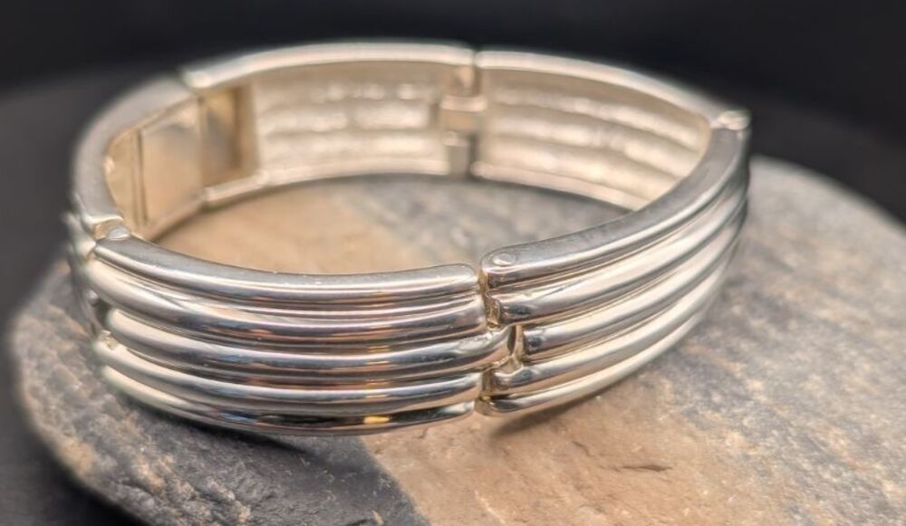 Vintage ESPO 925 Sterling Silver Solid Link Bracelet Heavy 59g